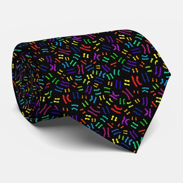 Rainbow Chromosomes Tie (Rolled)
