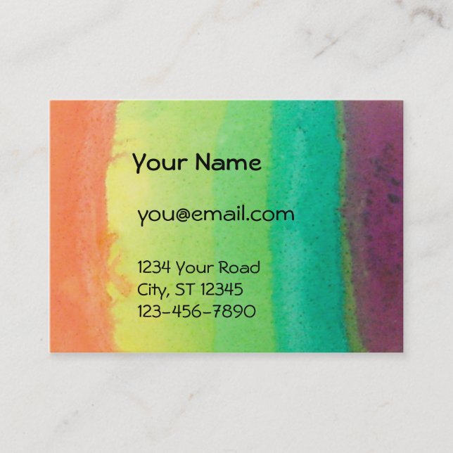 Rainbow Chubby Business Card (Front)