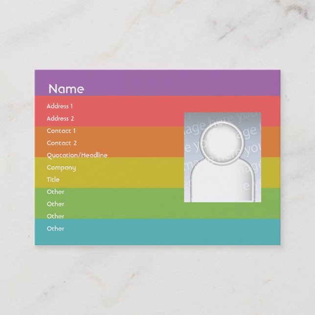 Rainbow - Chubby Business Card (Front)