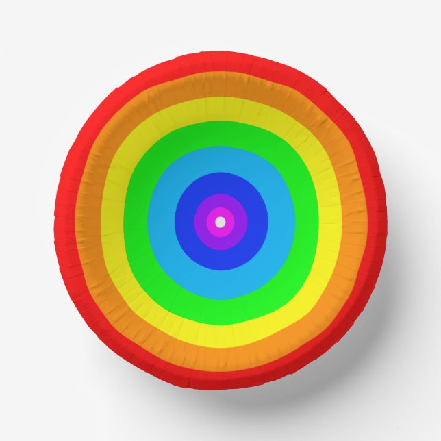 Rainbow Circle Design-40686 Paper Plate (Front)