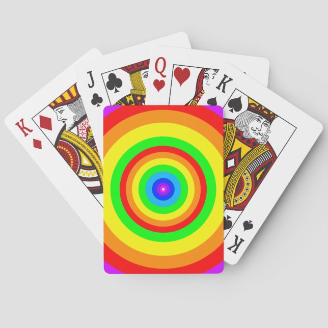 Rainbow Circle Design-40686 Playing Cards (Back)
