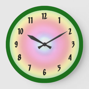 Rainbow Circle Large Clock