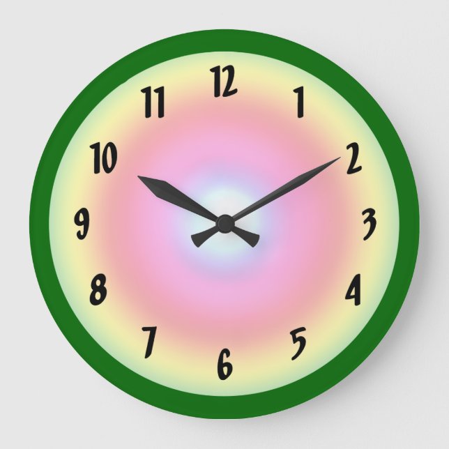 Rainbow Circle Large Clock (Front)