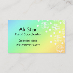 Rainbow Circles and Dots Business Cards