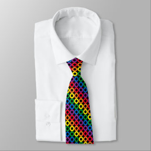 Rainbow Circles Black Tie