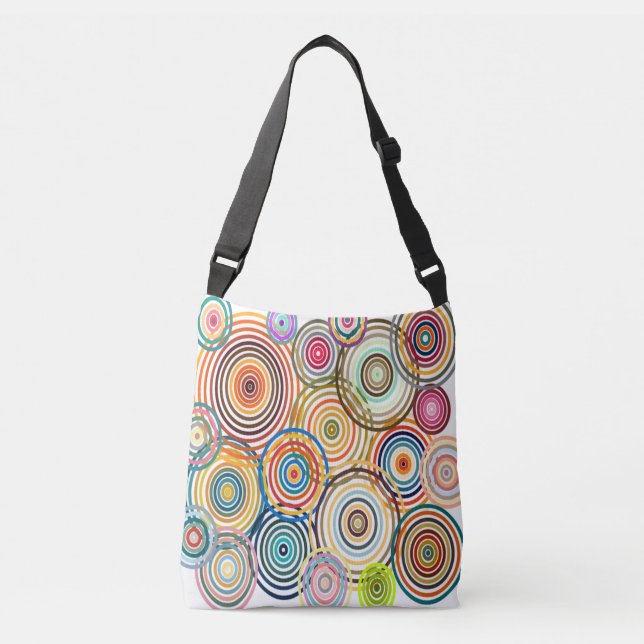 Rainbow Circles  Crossbody Bag (Front)