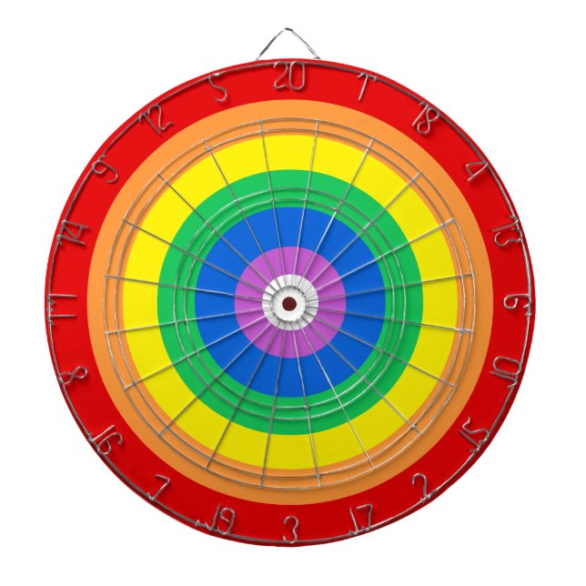 Rainbow Circles Dart Board (Front)