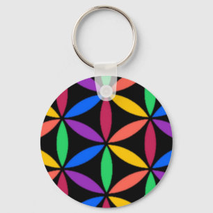 Rainbow circles key ring