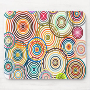 Rainbow Circles Mouse Pad