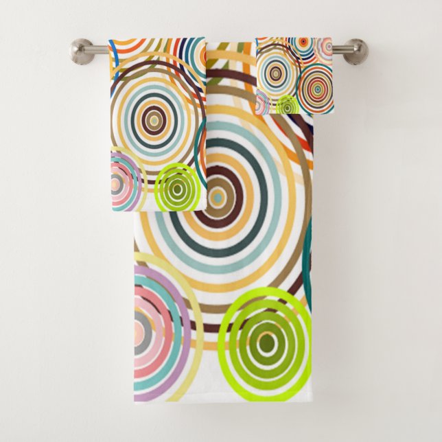 Rainbow Circles Towel (Insitu)