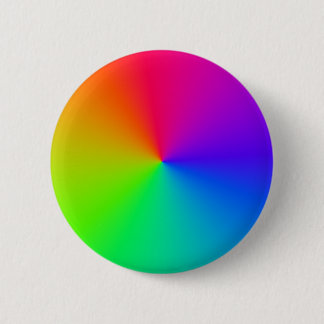 Rainbow Circular Sine Waves 6 Cm Round Badge