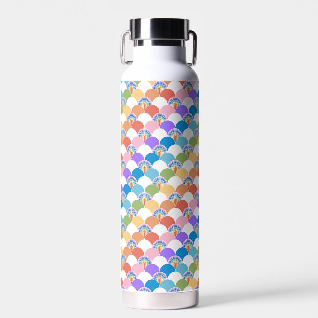 Rainbow Clamshell Water Bottle (Front)