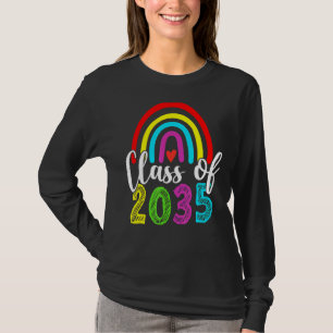 Rainbow Class Of 2035 Kindergarten Grow With Me Gr T-Shirt