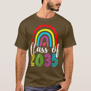 Rainbow Class Of 2035 Kindergarten Grow With Me Gr T-Shirt