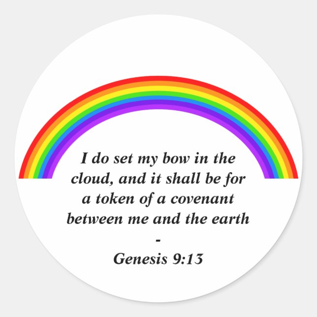 Rainbow, Classic Round Sticker (Front)