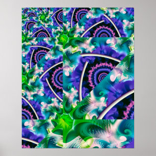 Rainbow Cloud Abstract Poster