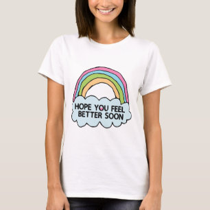 Rainbow Cloud Clip Art Sending You Well Wishes-2 T-Shirt