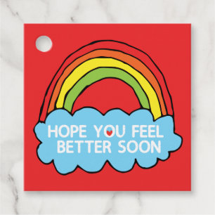 Rainbow Cloud Clip Art Sending You Well Wishes Favour Tags