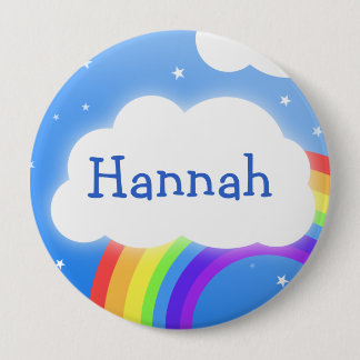 Rainbow cloud custom name  - button badge