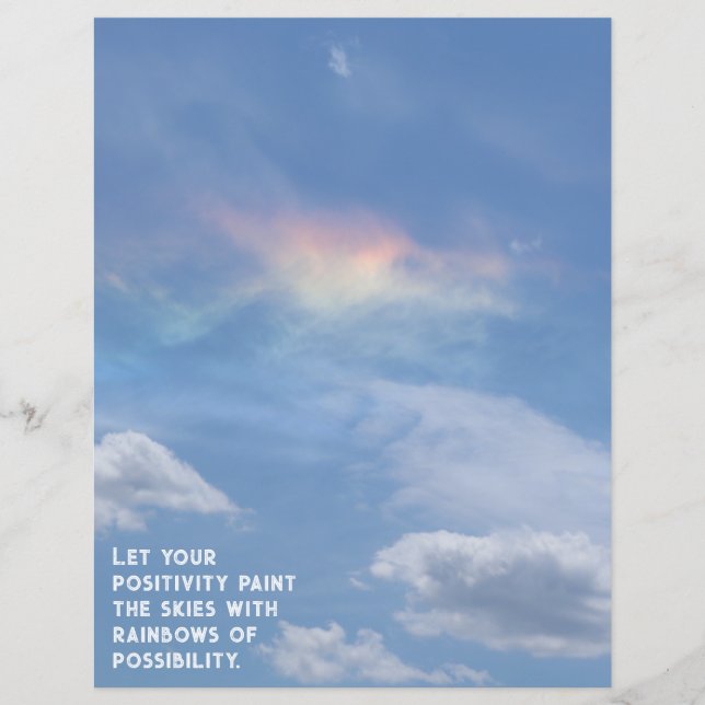 Rainbow Cloud of Possibilities Scrapbook Paper (Front)