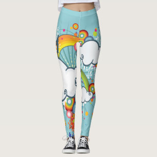 Rainbow Cloud People Leggings