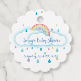 Rainbow Cloud Rainbow Baby Shower Favour Tags