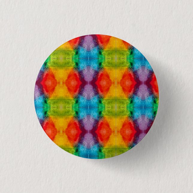 Rainbow Cloud Watercolor Art 3 Cm Round Badge (Front)