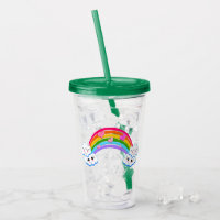 Rainbow Clouds Acrylic Tumbler