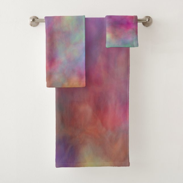 Rainbow Clouds   Bath Towel Set (Insitu)