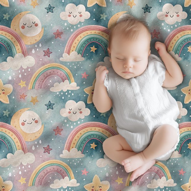 Rainbow & Clouds Blanket Gift for Newborn Joy (Rainbow & Clouds Blanket Gift for Newborn Joy)