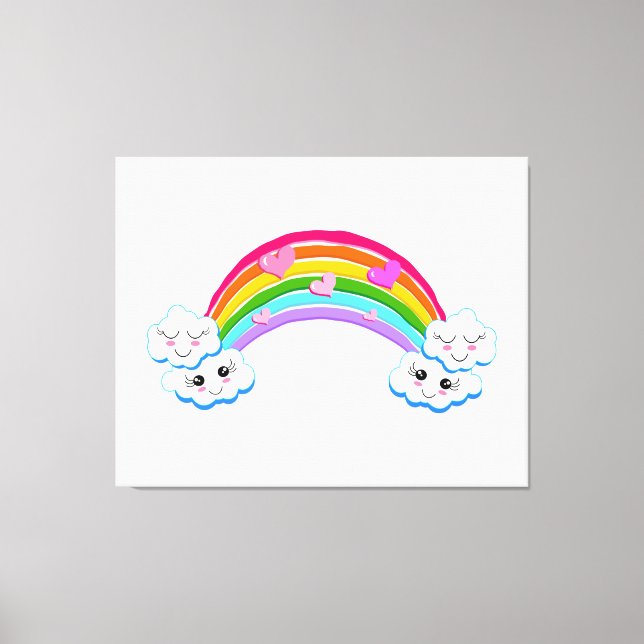 Rainbow Clouds Canvas Print (Front)