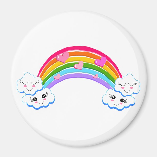 Rainbow Clouds Magnet (Front)