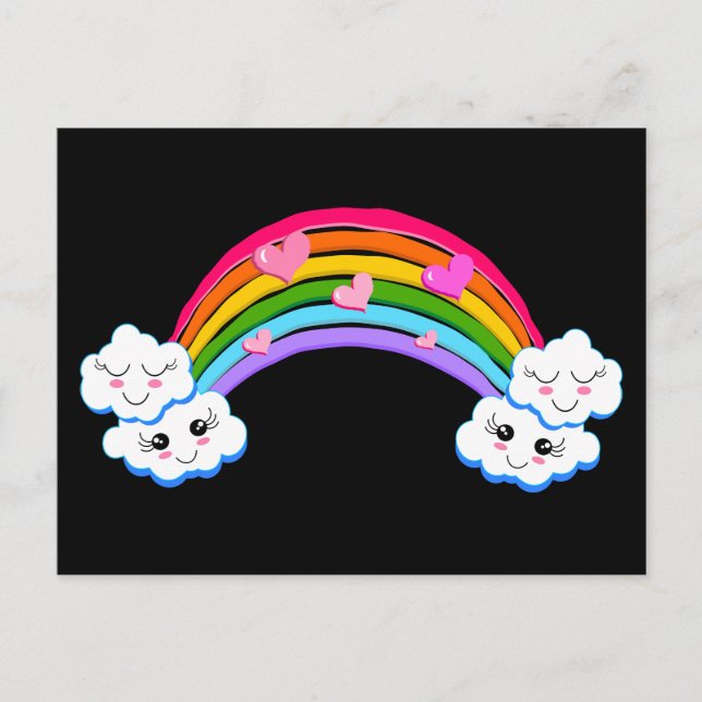Rainbow Clouds Postcard (Front)