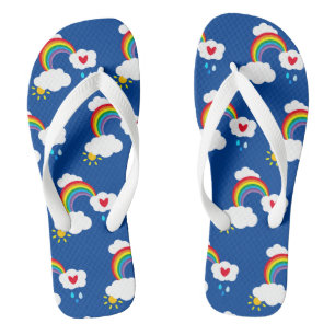 Rainbow, Clouds, Rain & Sun Flip Flops