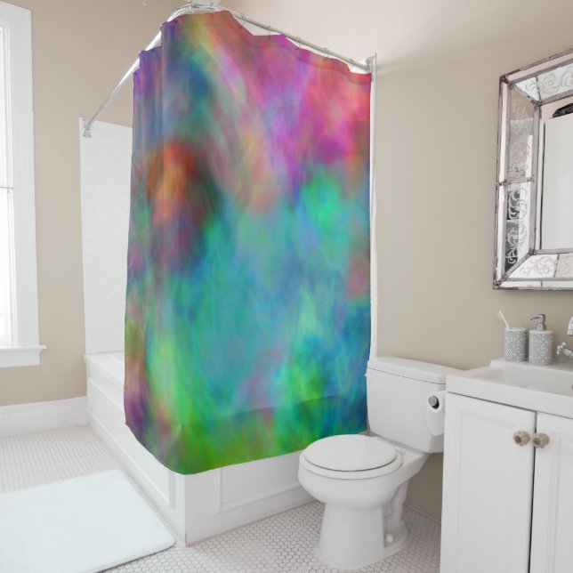 Rainbow Clouds  Shower Curtain (In Situ)