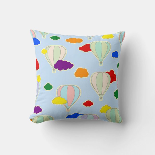 Rainbow Clouds Throw Cushion (Front)