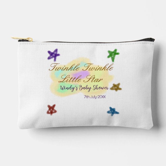 Rainbow clouds twinkle Twinkle Little Star baby Accessory Pouch (Front)