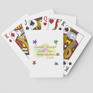 Rainbow clouds twinkle Twinkle Little Star baby Playing Cards
