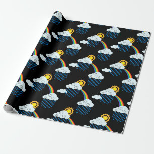 Rainbow Clouds Wrapping Paper