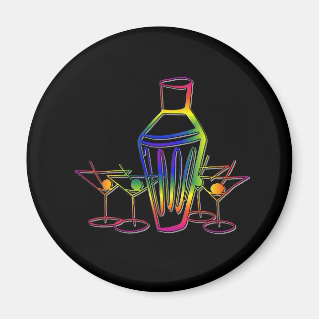 Rainbow Cocktails Magnet (Front)
