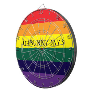 rainbow color dartboard