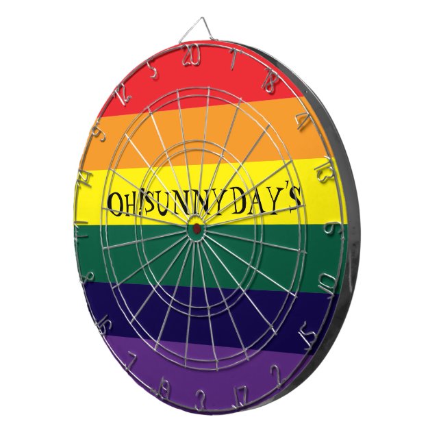 rainbow color dartboard (Front Right)