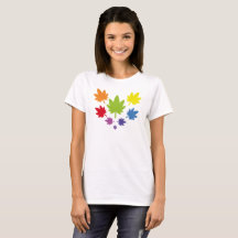 Rainbow color leaf vector plant.