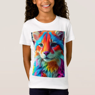 Rainbow Colored Furry Cat-68587 T-Shirt