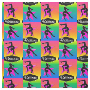 RAINBOW COLORED PERSONALIZED GYMNASTICS FABRIC