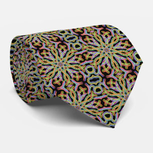 Rainbow Colored String Rope Repeating Pattern Tie