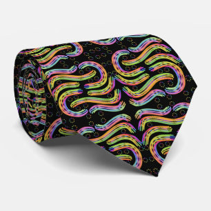 Rainbow Colored String Rope Repeating Pattern Tie
