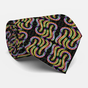 Rainbow Colored String Rope Repeating Pattern   Tie