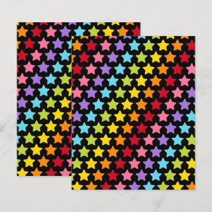 Rainbow Colorful Stars Scrapbook Papers