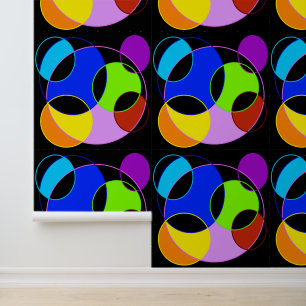 Rainbow colors circles design wallpaper